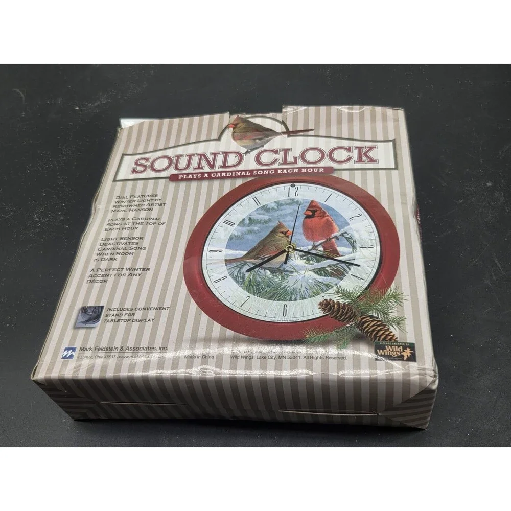 Winter Light Cardinal Sound Clock
